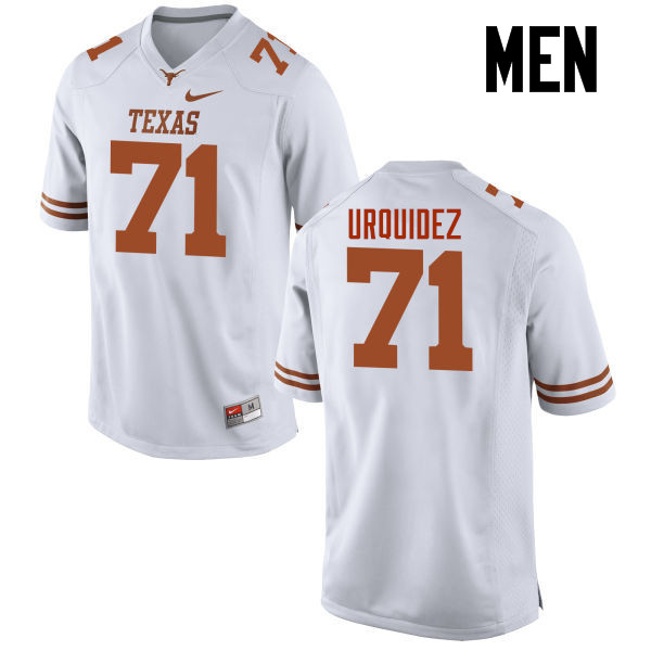 Men #71 J.P. Urquidez Texas Longhorns College Football Jerseys-White